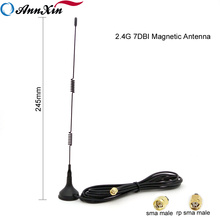 TOP Quality 2.4G 7dBi Wifi Spring Whip Magnetic Antenna With RG174 Cable